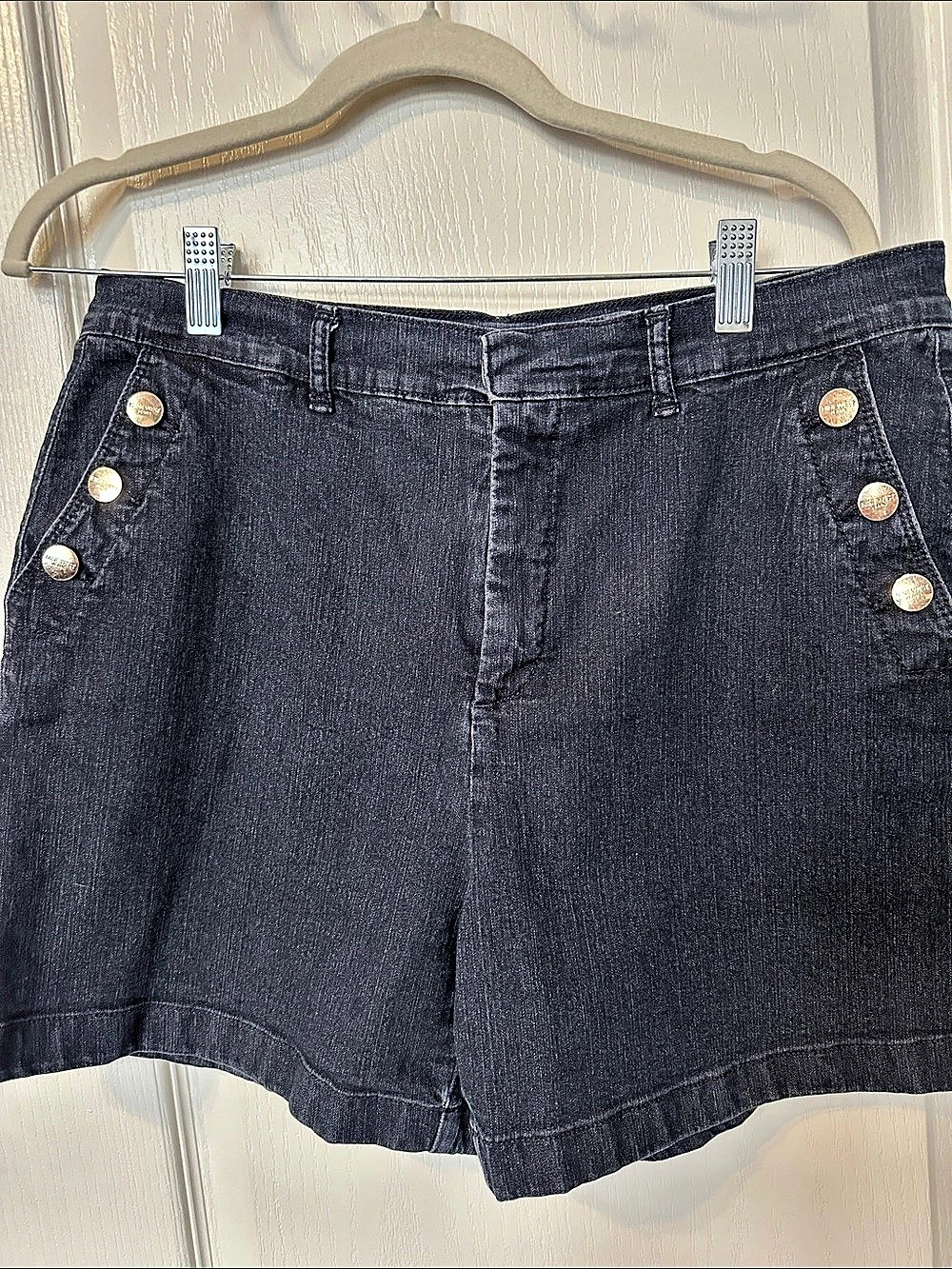 Nine West Women's Dark Denim Jean Shorts Waist 10/30 with Stretch